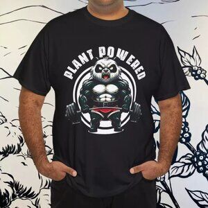 Plant Powered Vegan Gym Weightlift Gym Panda Gym Fitness T-Shirt